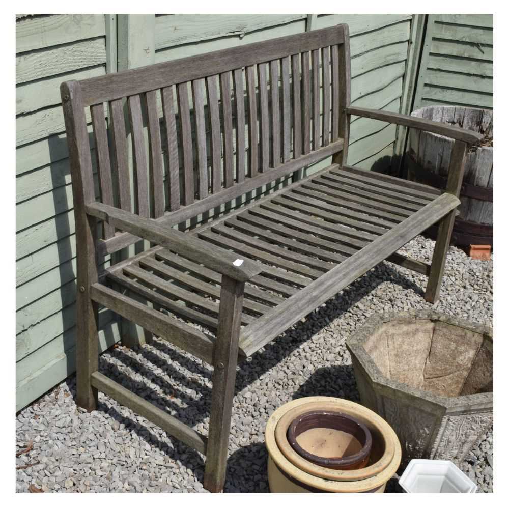 Teak garden bench