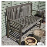 Teak garden bench