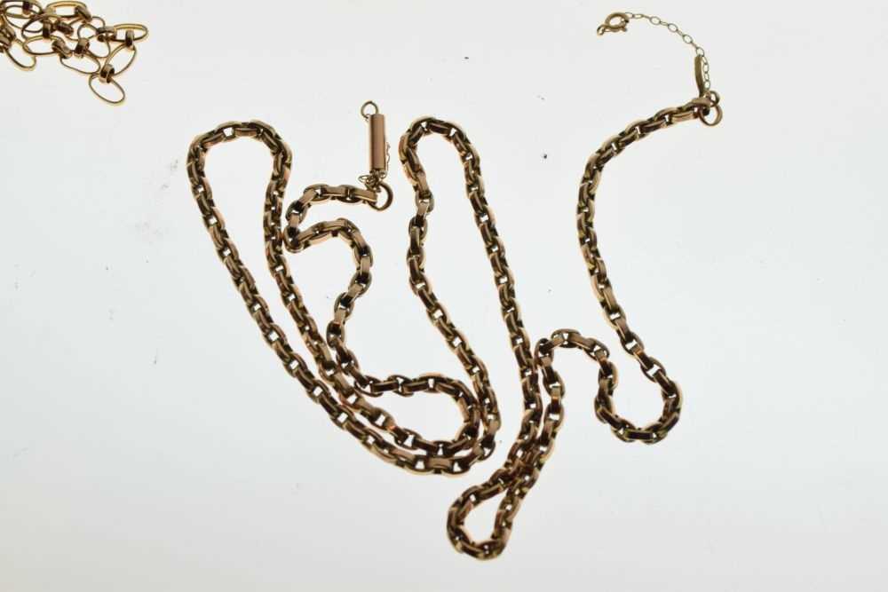 Two 9ct gold necklaces - Image 3 of 5