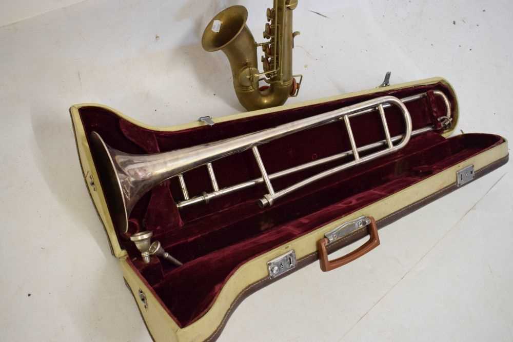 Cased trombone and saxophone - Image 2 of 6