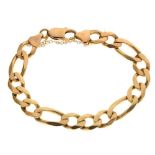 9ct gold heavy curb-link bracelet