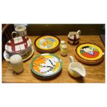 Quantity of J & G Meakin Habitant Studio Ware, Wedgwood Clarice Cliff plates and