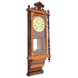 Late 19th Century American inlaid wall clock