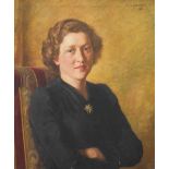 Arthur Bentley Connor - oil on canvas - Portrait of a Lady