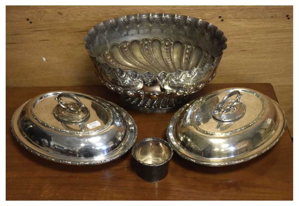 Assorted silver-plated wares