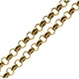 9ct gold belcher-link necklace