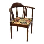 Edwardian inlay corner chair
