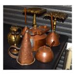 Quantity of copper and brassware etc