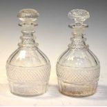 Pair of Irish-type decanters