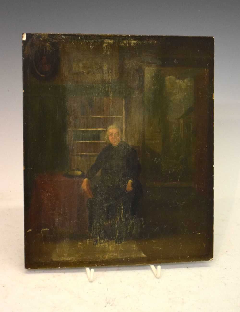 19th Century oil on oak panel (af)