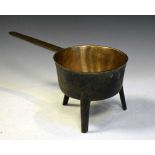 18th Century bronze or bell-metal skillet