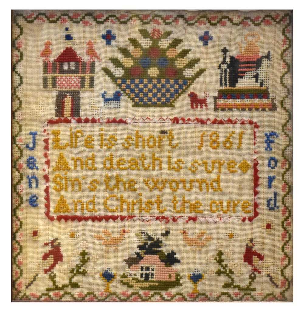 19th Century woolwork sampler