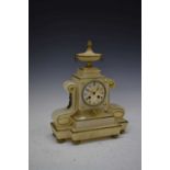 Alabaster mantel clock