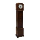 Oak-cased 'grand-daughter' clock with chiming movement
