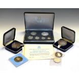 Coins - British Virgin Island proof set 1974, two Cook Island two dollar proof sets 1973, etc
