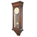 Inlaid walnut wall clock circa 1900