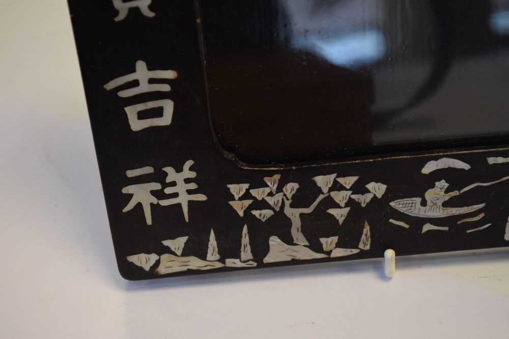 Asian inlaid picture frame + Japanese box - Image 7 of 9