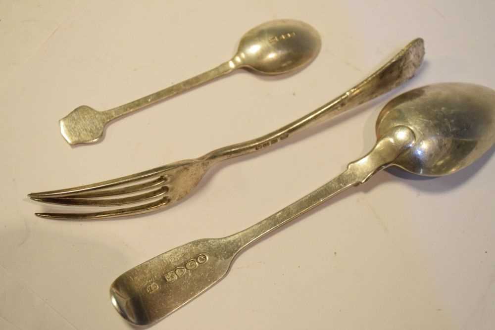 Quantity of silver and white metal flatware - Image 3 of 5