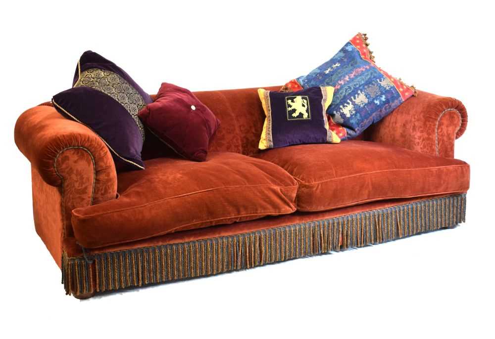 Tetrad 'Victoria' sofa in red covering