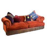 Tetrad 'Victoria' sofa in red covering