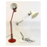 Two anglepoise desk lamps