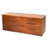 1960's teak six-drawer chest