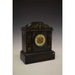 Late 19th Century black slate mantel clock