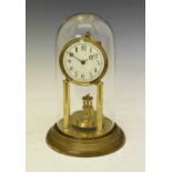Anniversary or torsion clock, with dome