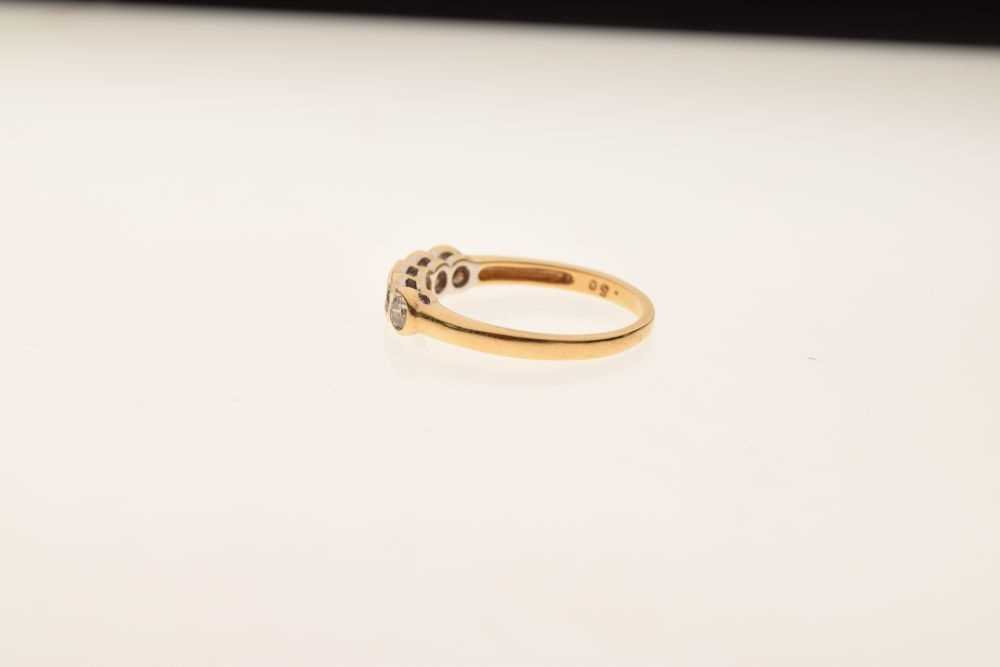 18ct gold five-stone diamond ring, - Image 2 of 4