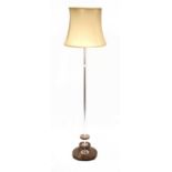 1960's period teak and aluminium standard lamp