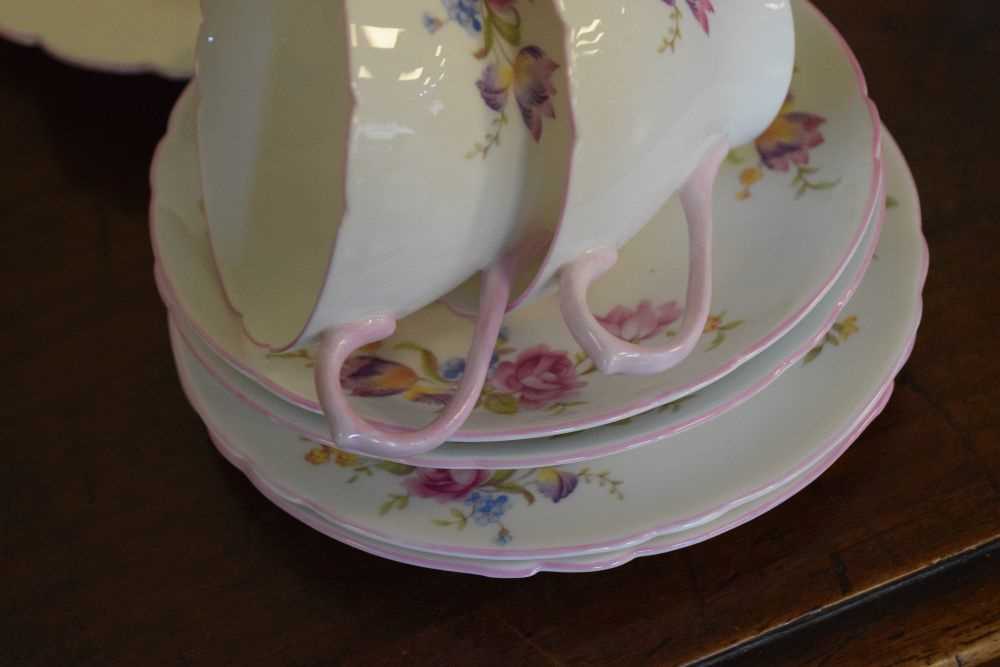 Shelley bone china floral decorated teawares - Image 3 of 5