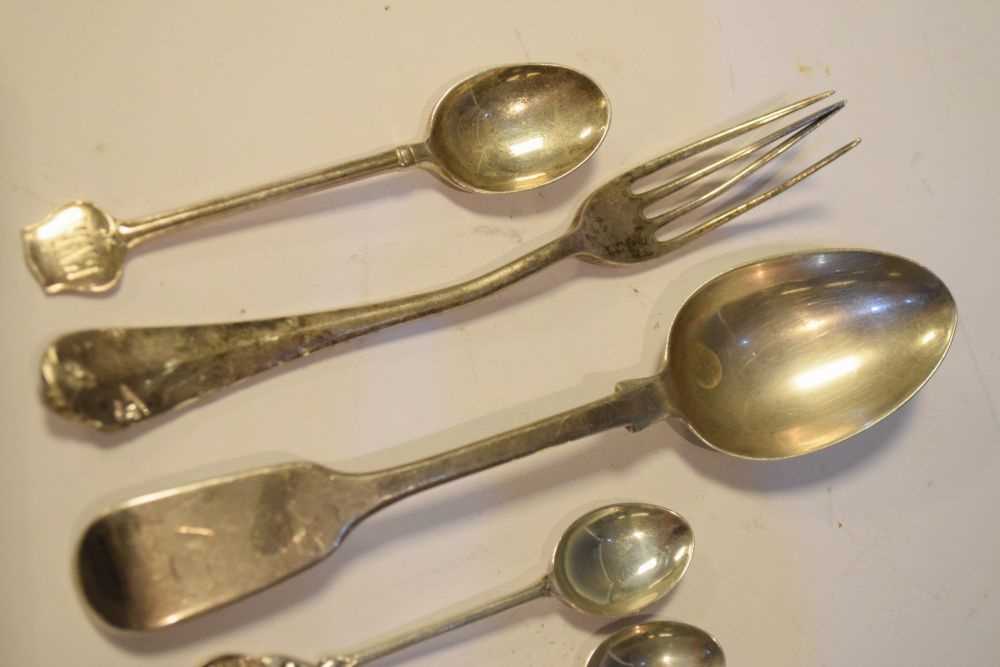 Quantity of silver and white metal flatware - Image 2 of 5