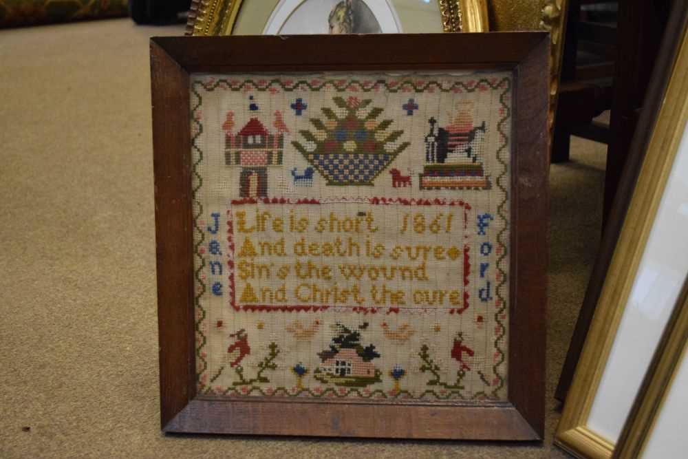 19th Century woolwork sampler - Image 2 of 8