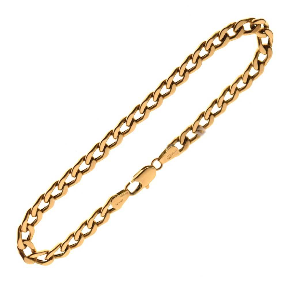 18ct gold curb-link bracelet