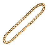 18ct gold curb-link bracelet