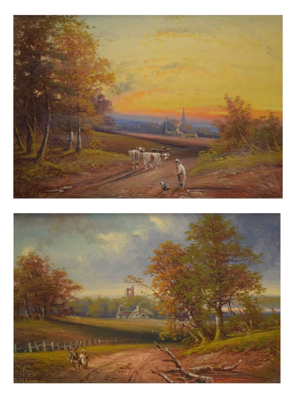 George Harris - Pair of oils on board