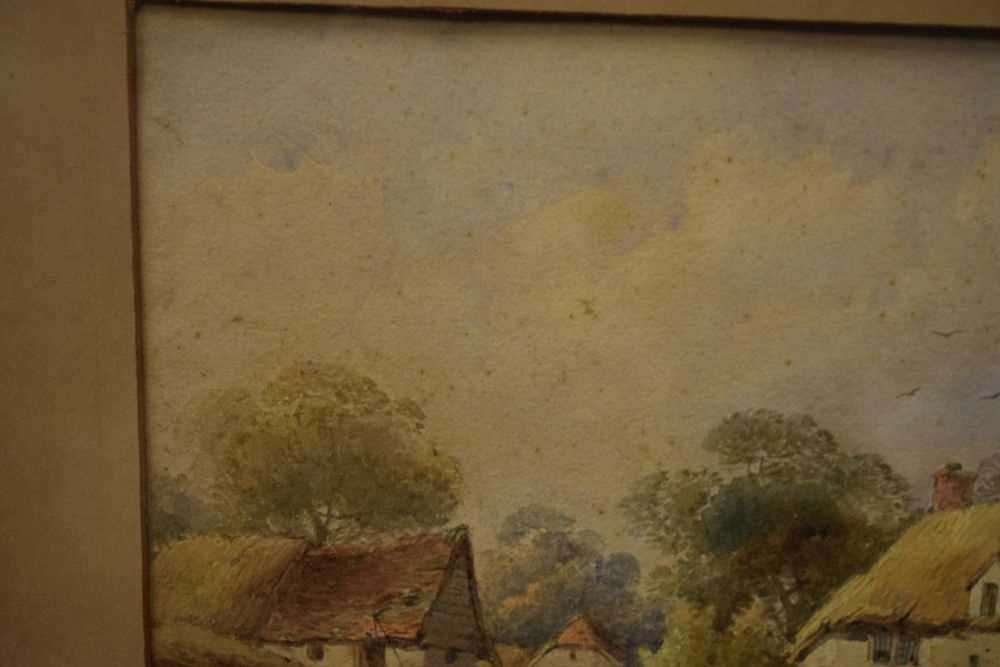 George Earp (senior) - watercolour - Thatched Cottages - Image 4 of 4