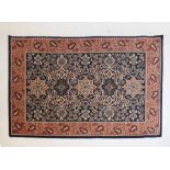 Arts & Crafts-style machine-made 'Merton' pattern wool rug