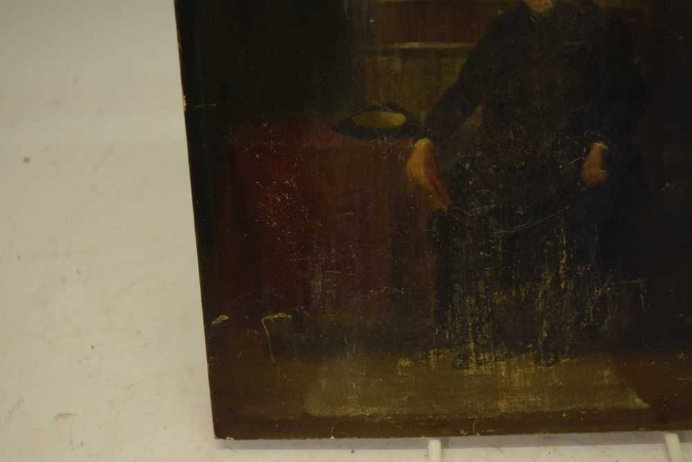 19th Century oil on oak panel (af) - Image 4 of 6