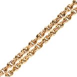 Yellow metal rope-link necklace
