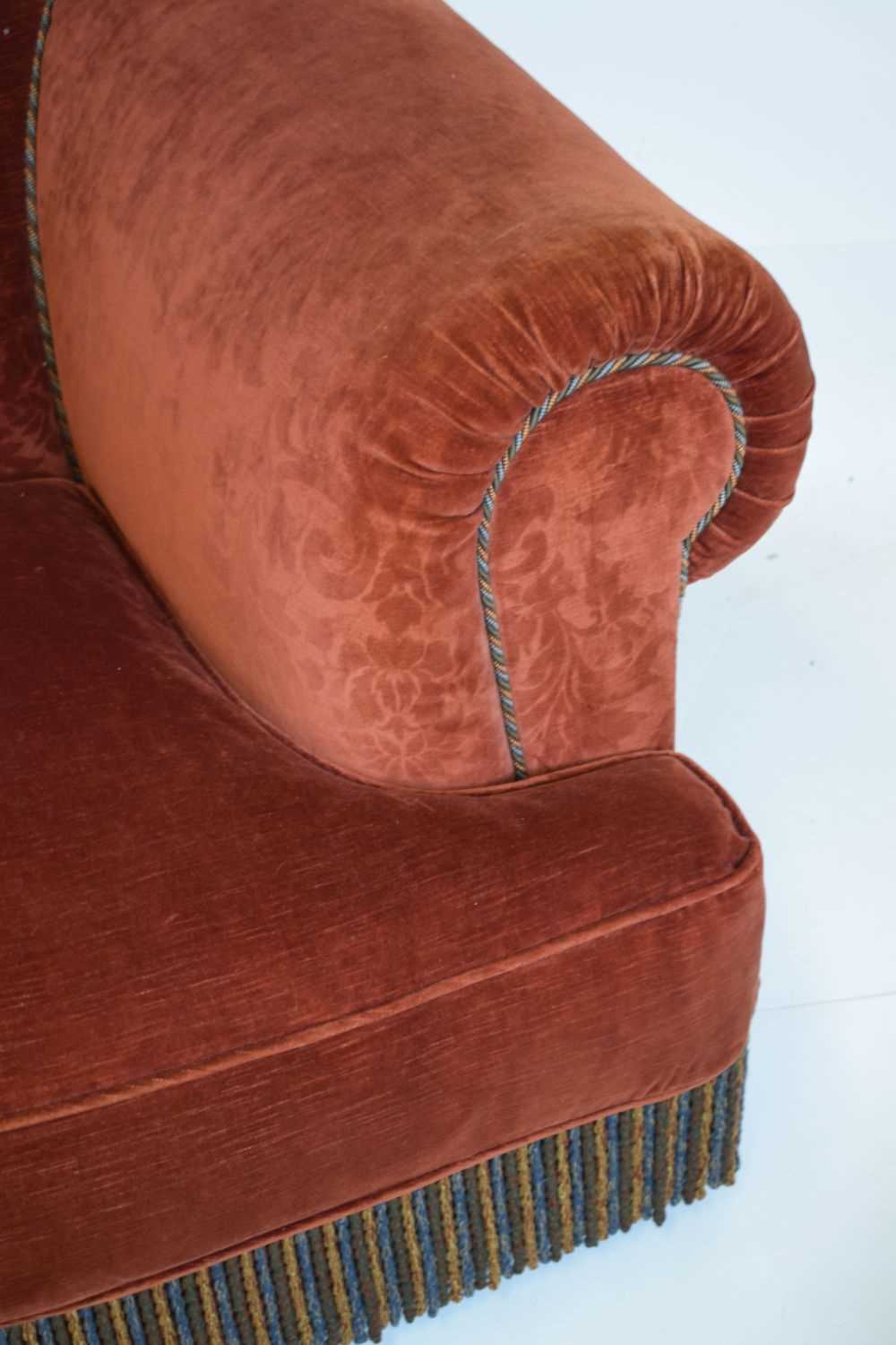 Tetrad 'Victoria' sofa in red covering - Image 4 of 5