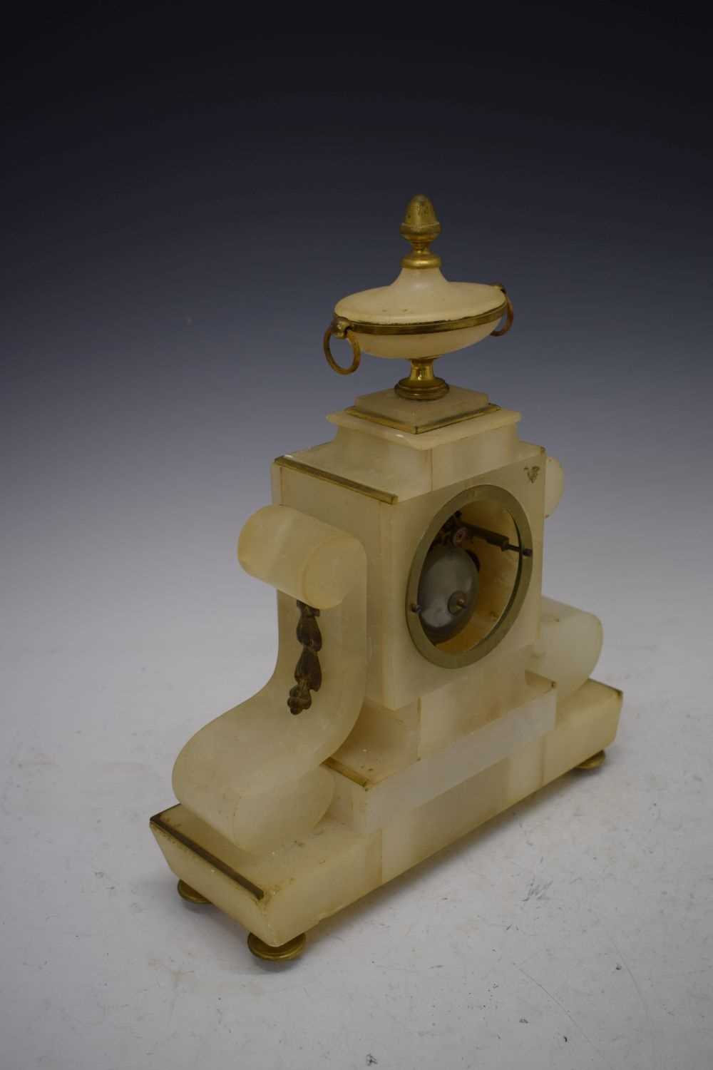 Alabaster mantel clock - Image 4 of 6