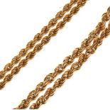 9ct gold rope-link necklace