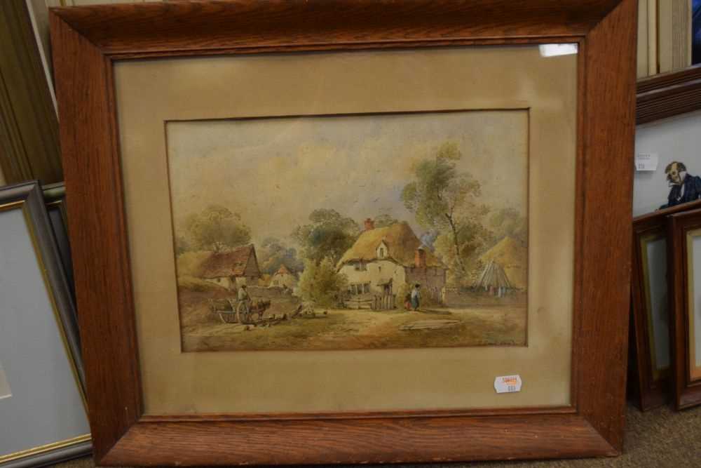 George Earp (senior) - watercolour - Thatched Cottages - Image 2 of 4