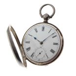 19th Century silver open-face pocket watch