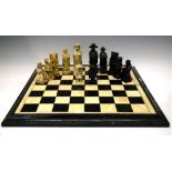 Soapstone chess set and board