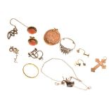 Group of assorted jewellery including pairs of ear studs, 14.4g gross approx