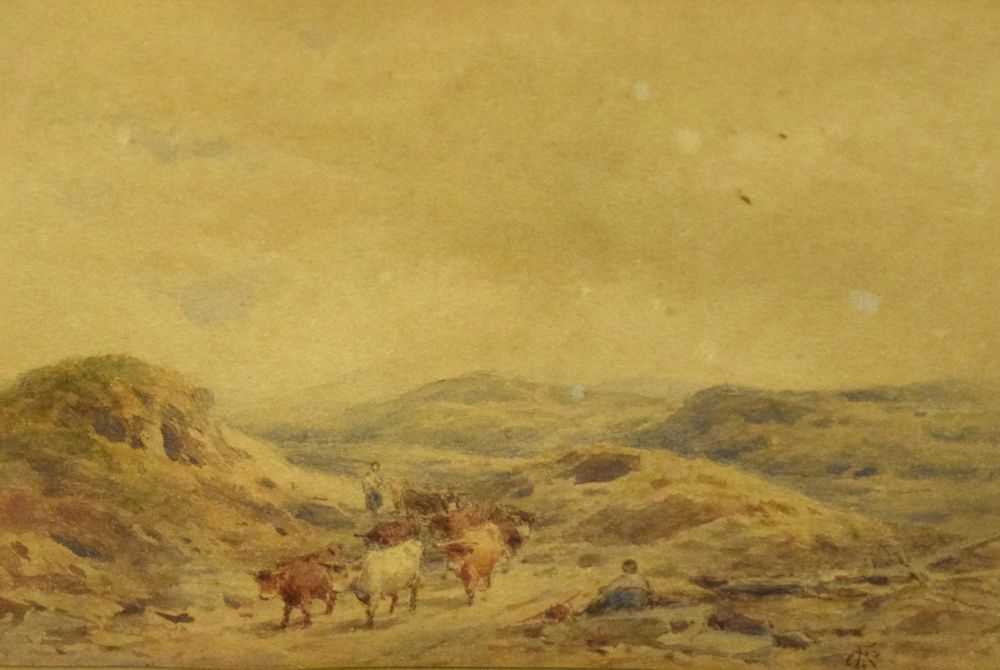 Attributed to Fred Goodall watercolour with monogram