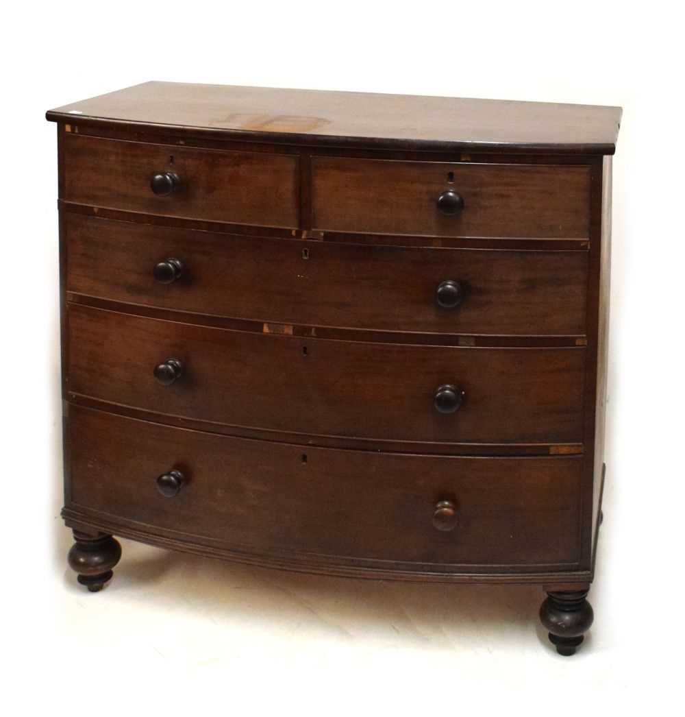Victorian mahogany bowfront chest