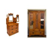 Early 20th Century wardrobe and dressing chest